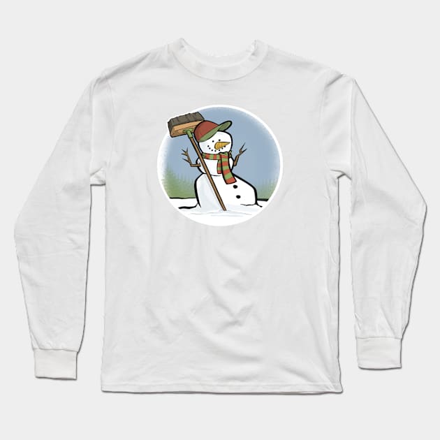 Snowman Long Sleeve T-Shirt by Brinders